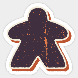 Retro Board Game Meeple Sticker